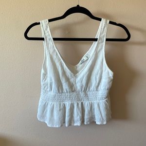 Holister white cropped tank